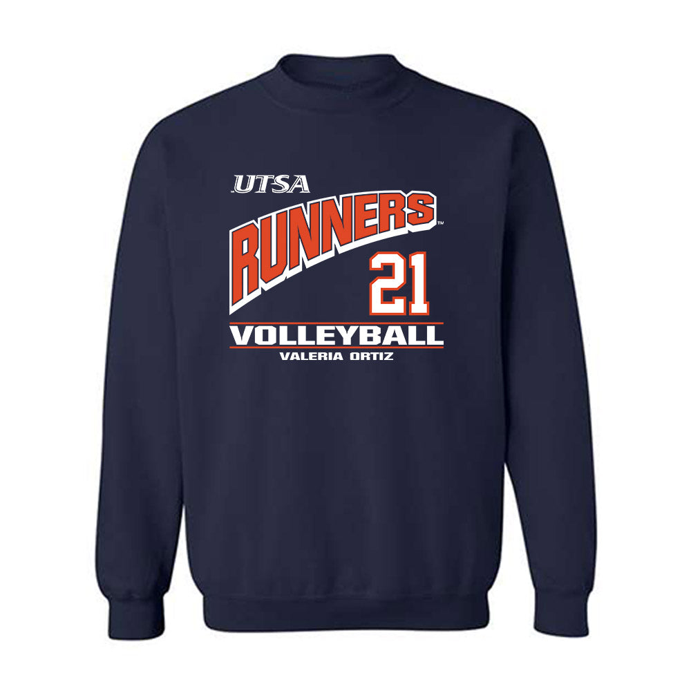UTSA - NCAA Women's Volleyball : Valeria Ortiz - Classic Fashion Shersey Crewneck Sweatshirt-0