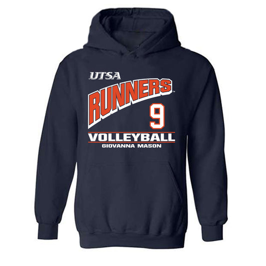 UTSA - NCAA Women's Volleyball : Giovanna Mason - Classic Fashion Shersey Hooded Sweatshirt-0
