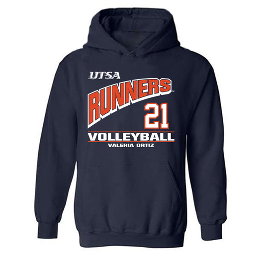 UTSA - NCAA Women's Volleyball : Valeria Ortiz - Classic Fashion Shersey Hooded Sweatshirt-0