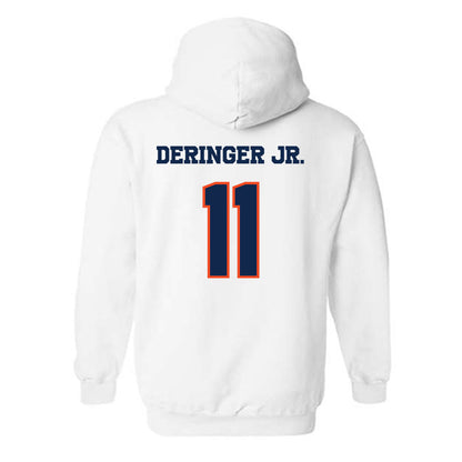 Virginia - NCAA Men's Lacrosse : James Deringer Jr. - Classic Shersey Hooded Sweatshirt-1