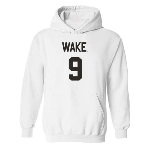 Wake Forest - NCAA Women's Volleyball : Andrea Roman - Replica Shersey Hooded Sweatshirt-0