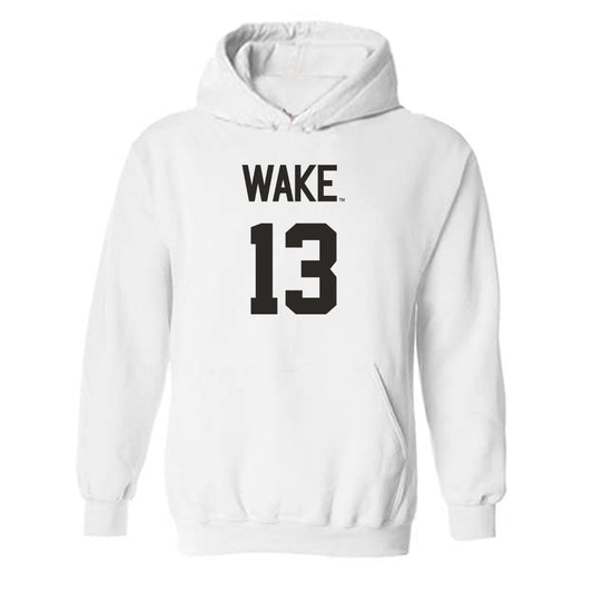 Wake Forest - NCAA Women's Volleyball : Mattea Saunders - Replica Shersey Hooded Sweatshirt-0