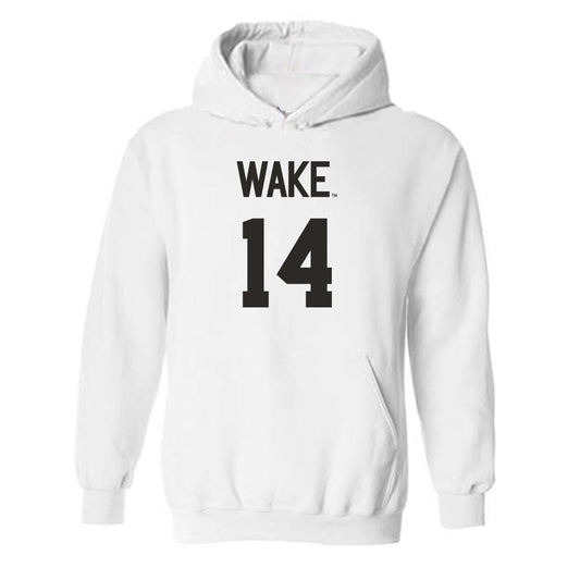Wake Forest - NCAA Women's Volleyball : Kelis Hawkins - Replica Shersey Hooded Sweatshirt-0