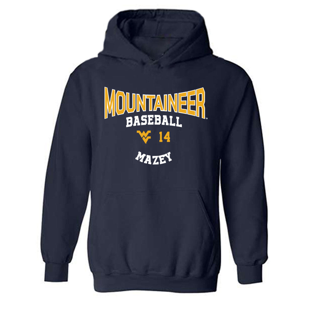 West Virginia - NCAA Baseball : Weston Mazey - Classic Fashion Shersey Hooded Sweatshirt-0