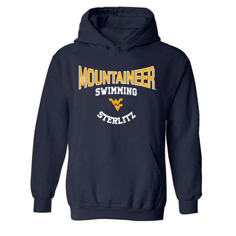 West Virginia - NCAA Men's Swimming & Diving : Parker Sterlitz - Classic Fashion Shersey Hooded Sweatshirt-0