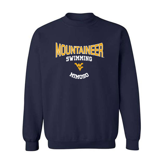 West Virginia - NCAA Men's Swimming & Diving : Rafael Mimoso - Classic Fashion Shersey Crewneck Sweatshirt-0