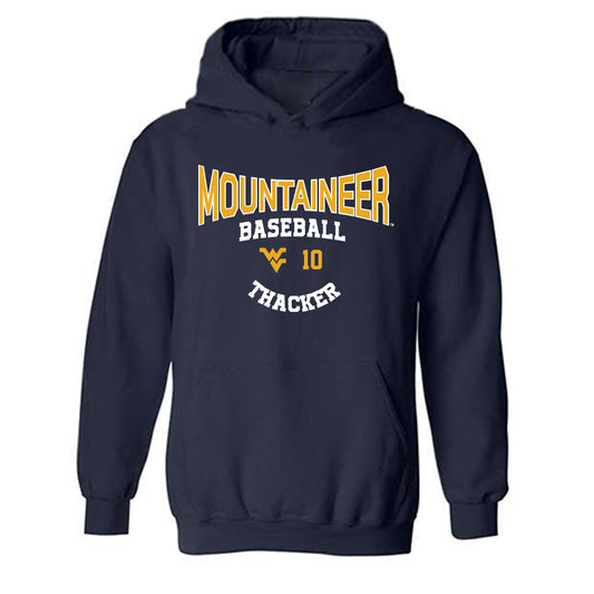 West Virginia - NCAA Baseball : Bryson Thacker - Classic Fashion Shersey Hooded Sweatshirt-0
