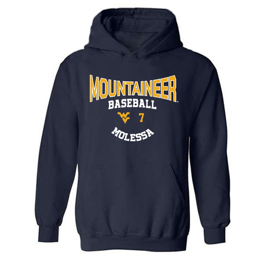 West Virginia - NCAA Baseball : Maxwell Molessa - Classic Fashion Shersey Hooded Sweatshirt-0