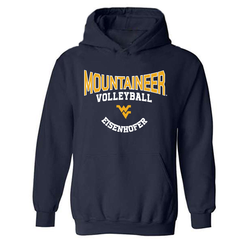 West Virginia - NCAA Men's Swimming & Diving : Owen Eisenhofer - Classic Fashion Shersey Hooded Sweatshirt-0