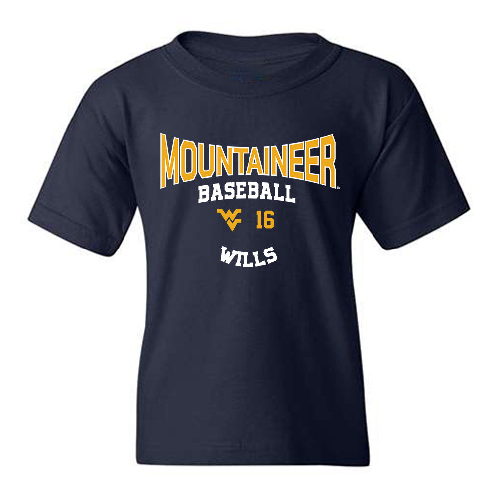 West Virginia - NCAA Baseball : Brock Wills - Classic Fashion Shersey Youth T-Shirt-0
