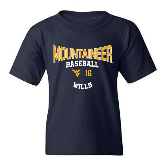 West Virginia - NCAA Baseball : Brock Wills - Classic Fashion Shersey Youth T-Shirt-0