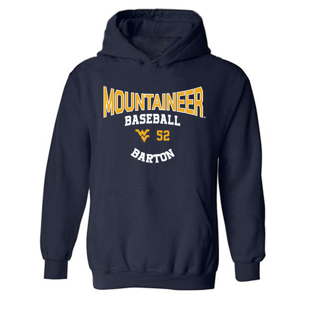 West Virginia - NCAA Baseball : Slade Barton - Classic Fashion Shersey Hooded Sweatshirt-0