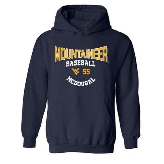 West Virginia - NCAA Baseball : Benjamin McDougal - Classic Fashion Shersey Hooded Sweatshirt-0