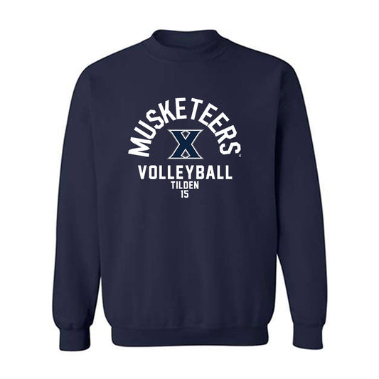 Xavier - NCAA Women's Volleyball : Ava Tilden - Fashion Shersey Crewneck Sweatshirt-0