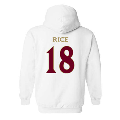 Elon - NCAA Women's Volleyball : April Rice - Classic Fashion Shersey Hooded Sweatshirt-1
