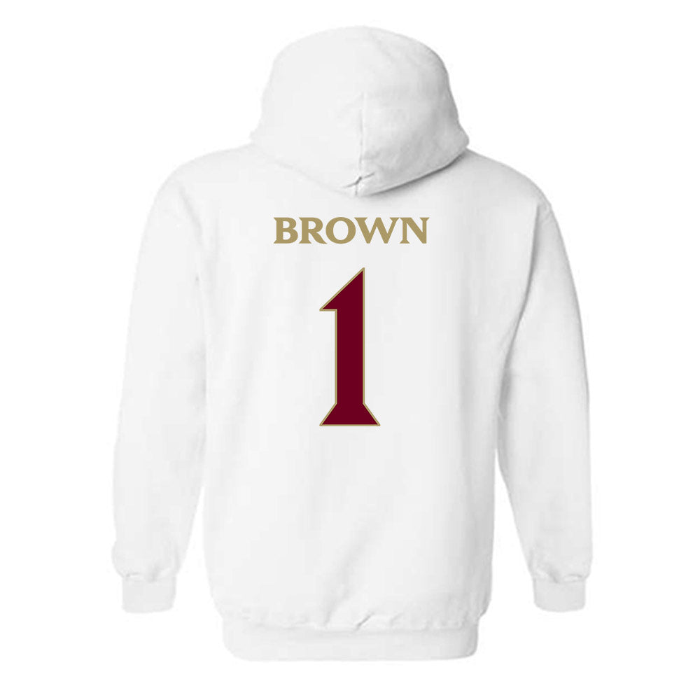 Elon - NCAA Football : Jevean Brown - Classic Fashion Shersey Hooded Sweatshirt-1