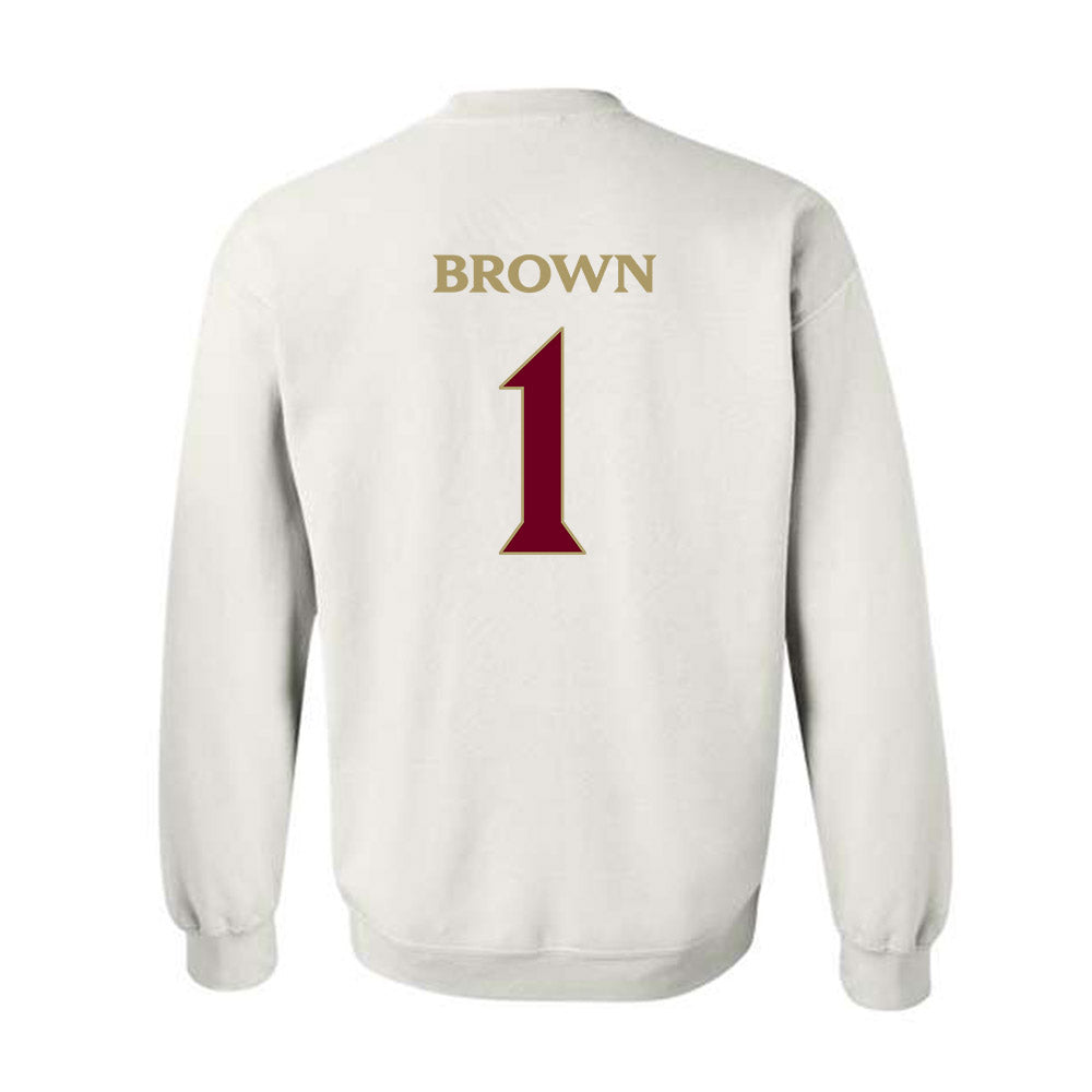 Elon - NCAA Football : Jevean Brown - Classic Fashion Shersey Crewneck Sweatshirt-1