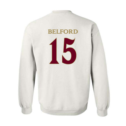 Elon - NCAA Football : Storm Belford - Classic Fashion Shersey Crewneck Sweatshirt-1