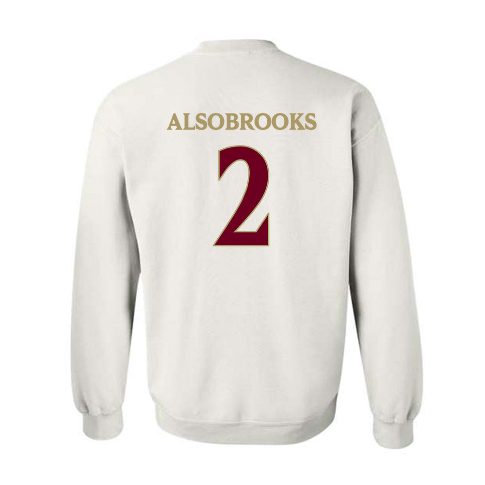 Elon - NCAA Football : Senquavious Alsobrooks - Classic Fashion Shersey Crewneck Sweatshirt-1