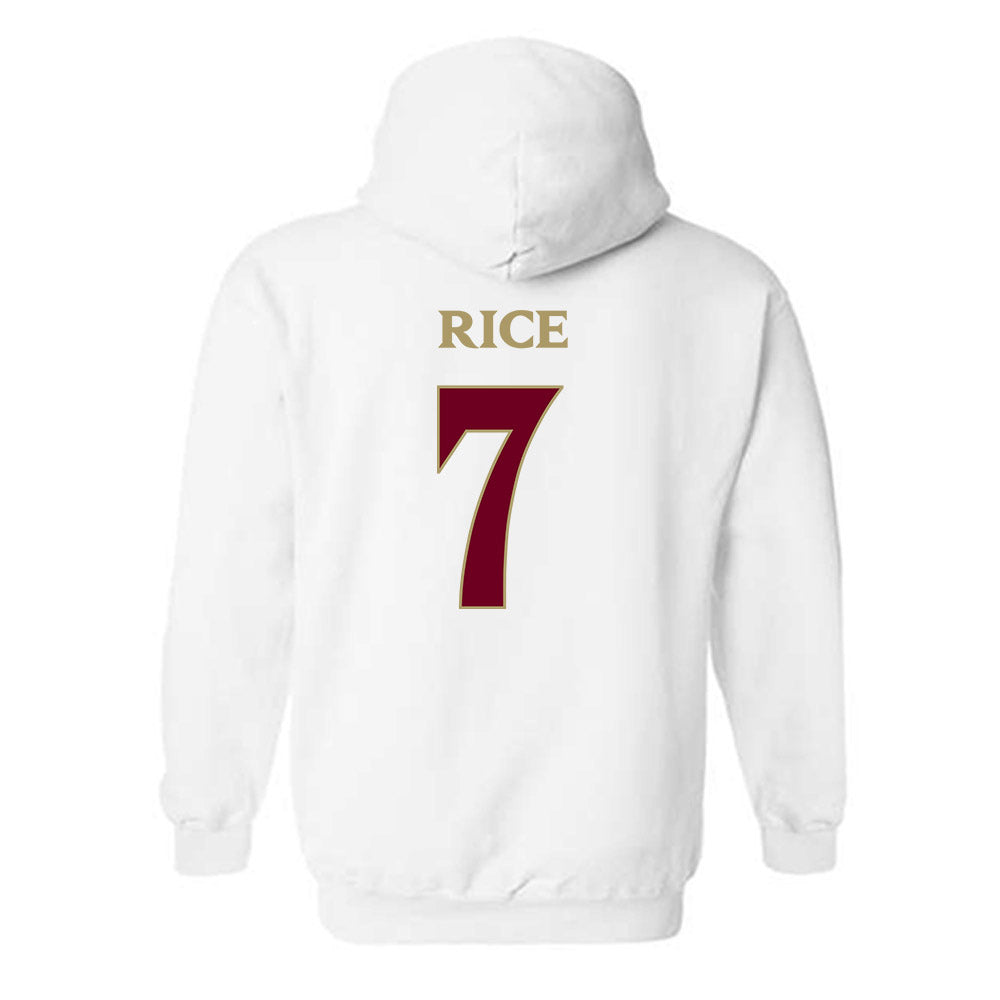 Elon - NCAA Women's Volleyball : April Rice - Classic Fashion Shersey Hooded Sweatshirt-1