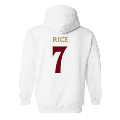 Elon - NCAA Women's Volleyball : April Rice - Classic Fashion Shersey Hooded Sweatshirt-1