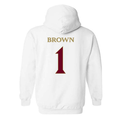 Elon - NCAA Football : Jevean Brown - Classic Fashion Shersey Hooded Sweatshirt-1