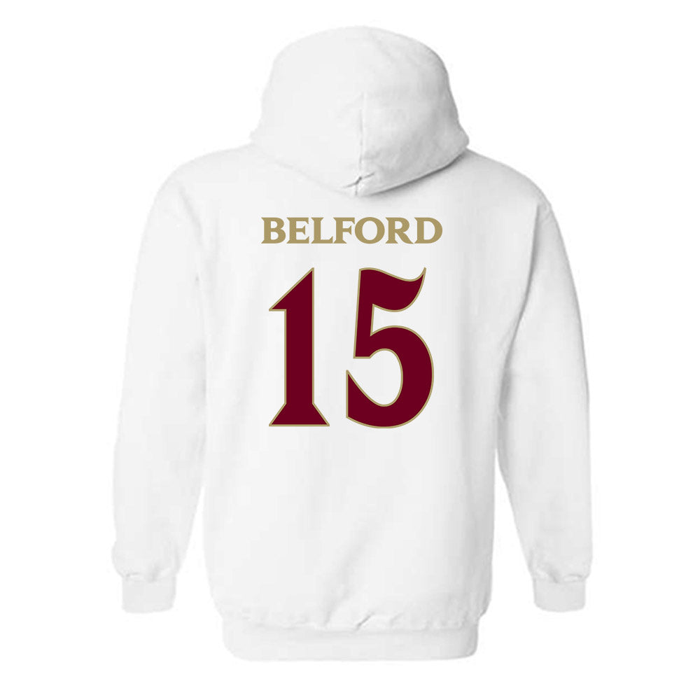 Elon - NCAA Football : Storm Belford - Classic Fashion Shersey Hooded Sweatshirt-1