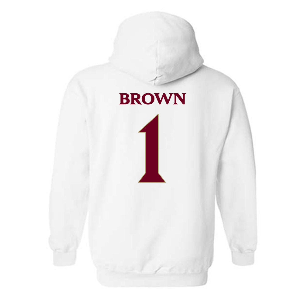 Elon - NCAA Football : Jevean Brown - Classic Fashion Shersey Hooded Sweatshirt-1