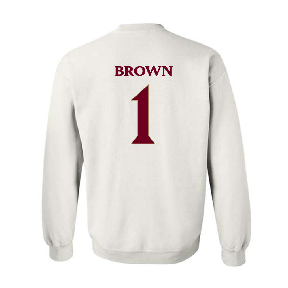 Elon - NCAA Football : Jevean Brown - Classic Fashion Shersey Crewneck Sweatshirt-1