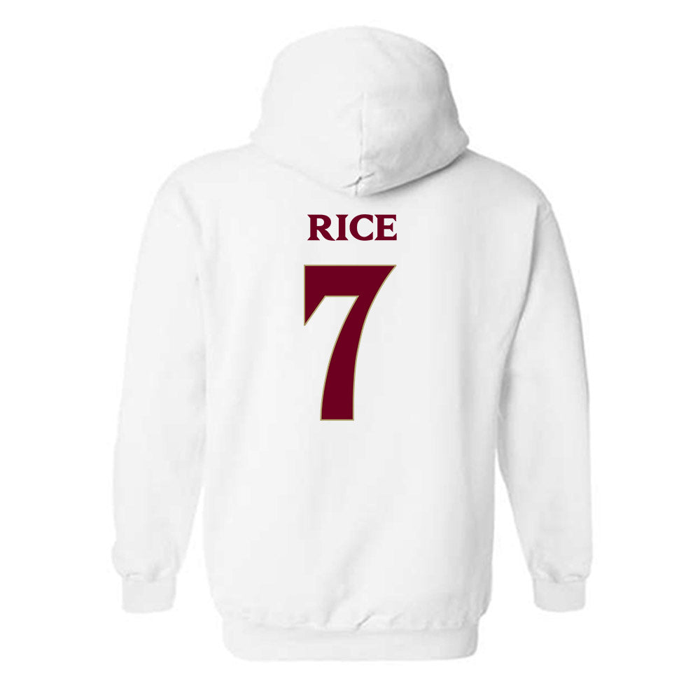 Elon - NCAA Women's Volleyball : April Rice - Classic Fashion Shersey Hooded Sweatshirt-1