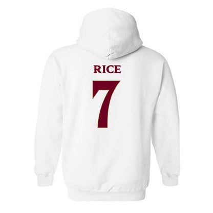 Elon - NCAA Women's Volleyball : April Rice - Classic Fashion Shersey Hooded Sweatshirt-1