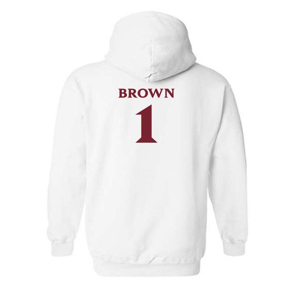 Elon - NCAA Football : Jevean Brown - Classic Fashion Shersey Hooded Sweatshirt-1
