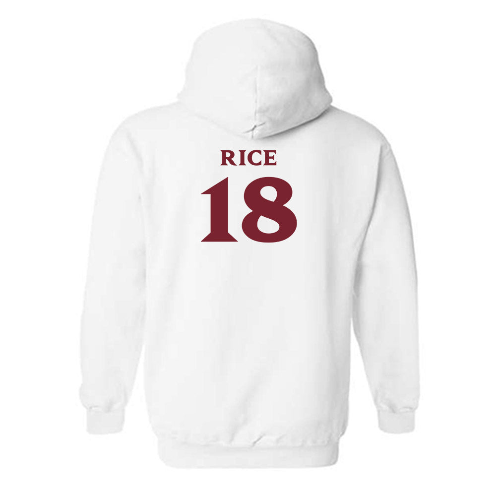 Elon - NCAA Women's Volleyball : April Rice - Classic Fashion Shersey Hooded Sweatshirt-1