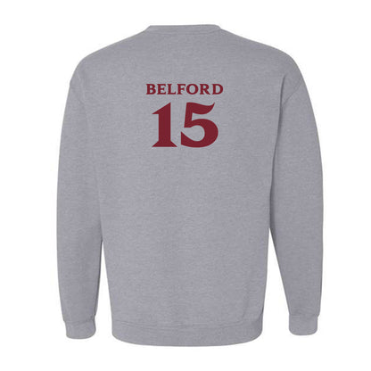 Elon - NCAA Football : Storm Belford - Classic Fashion Shersey Crewneck Sweatshirt-1
