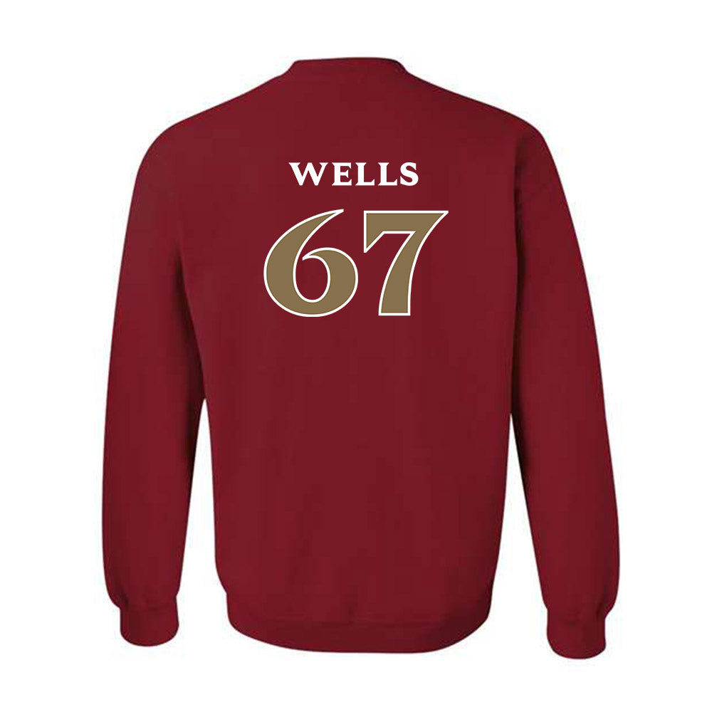 Elon - NCAA Football : Eli Wells - Classic Fashion Shersey Crewneck Sweatshirt-1