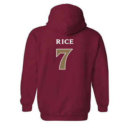 Elon - NCAA Women's Volleyball : April Rice - Classic Fashion Shersey Hooded Sweatshirt-1