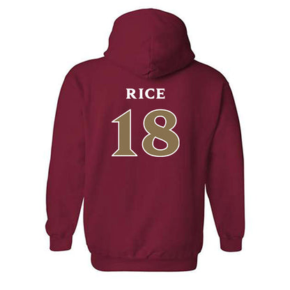Elon - NCAA Women's Volleyball : April Rice - Classic Fashion Shersey Hooded Sweatshirt-1