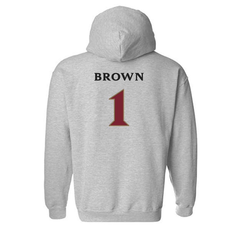 Elon - NCAA Football : Jevean Brown - Classic Fashion Shersey Hooded Sweatshirt-1