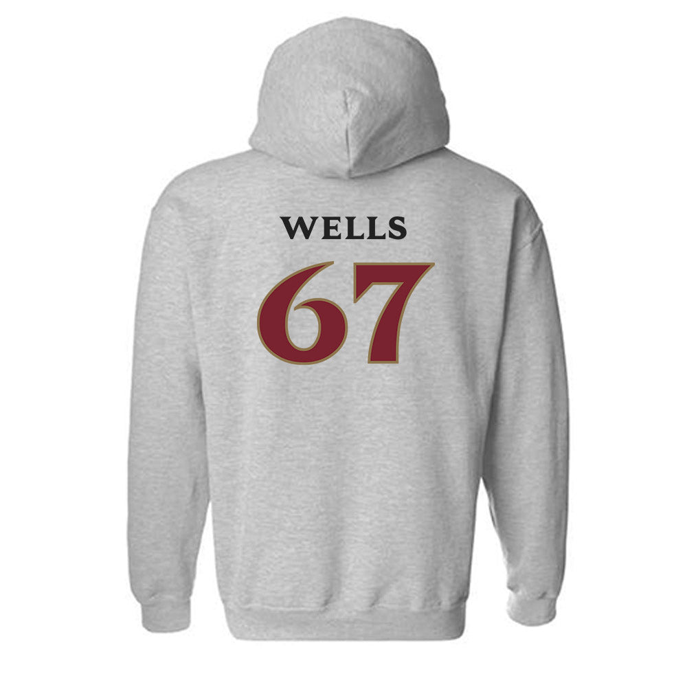 Elon - NCAA Football : Eli Wells - Classic Shersey Hooded Sweatshirt-1