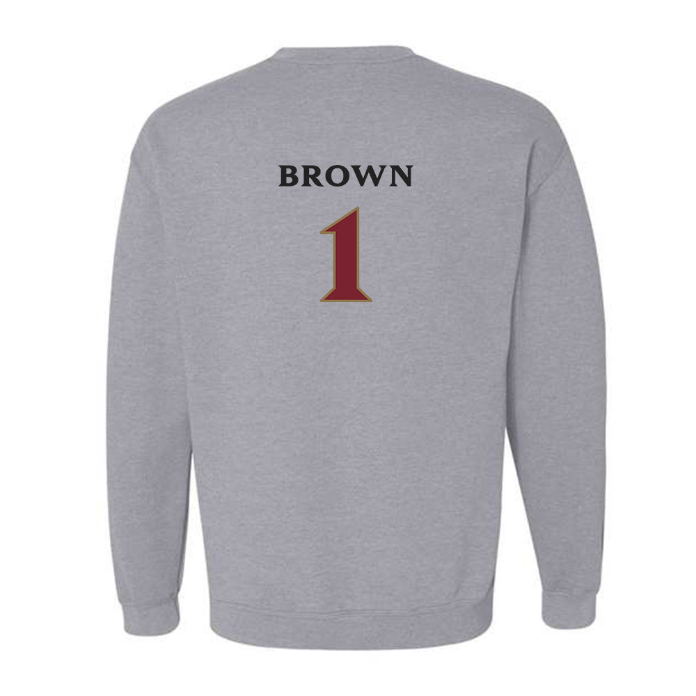 Elon - NCAA Football : Jevean Brown - Classic Shersey Crewneck Sweatshirt-1