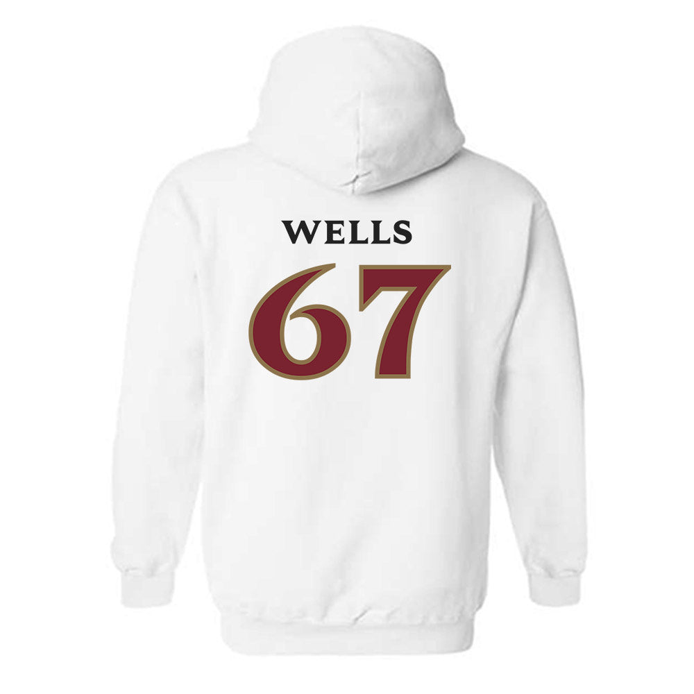 Elon - NCAA Football : Eli Wells - Classic Shersey Hooded Sweatshirt-1