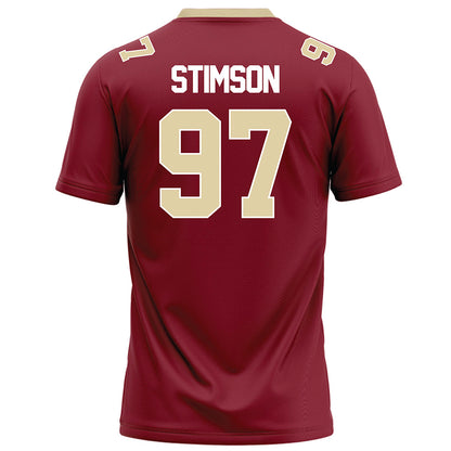 Elon - NCAA Football : Carter Stimson - Maroon Football Jersey-1