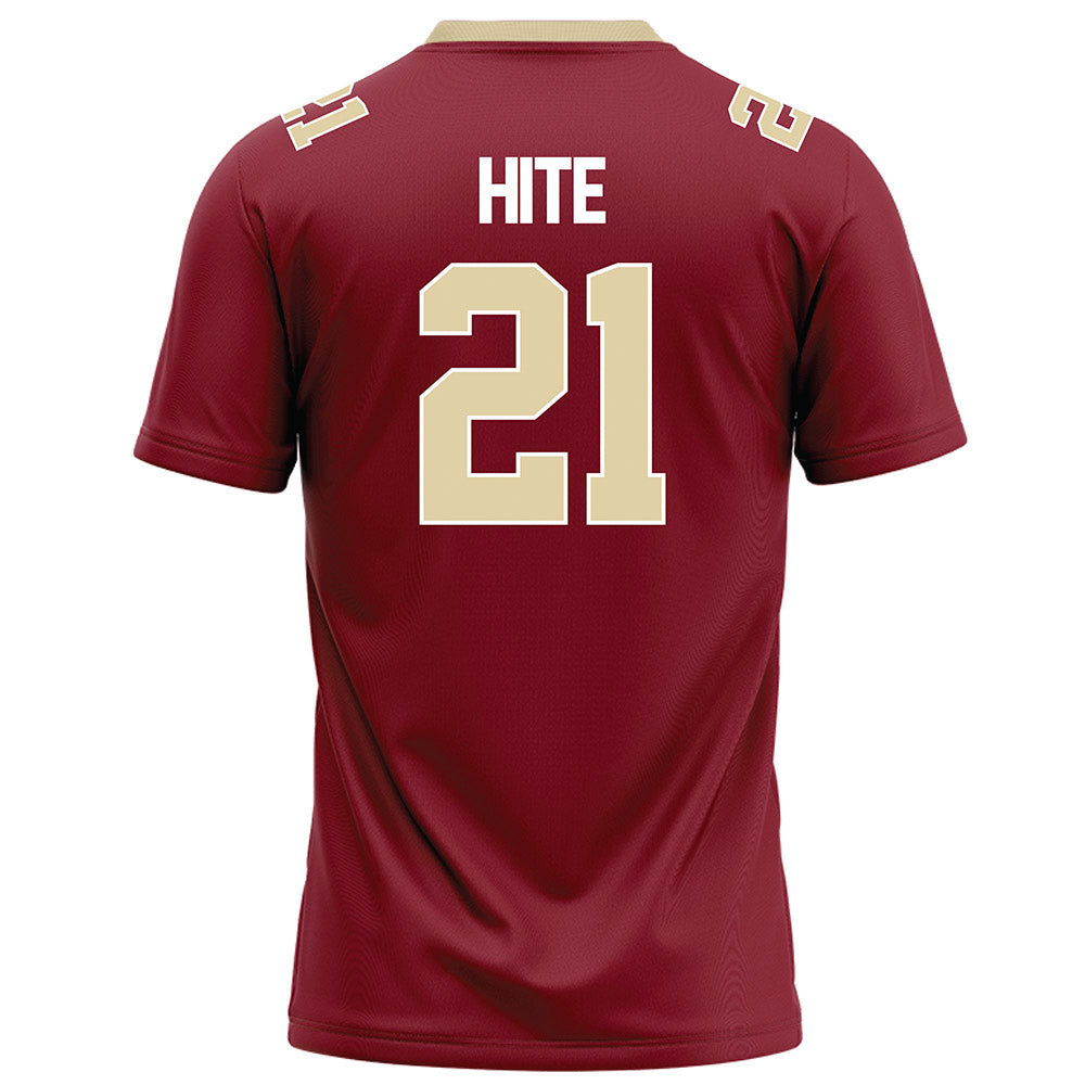 Elon - NCAA Football : Derek Hite - Maroon Football Jersey-1