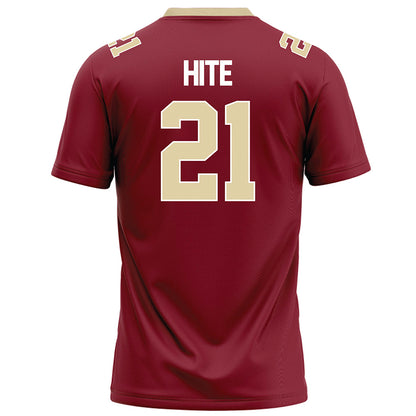 Elon - NCAA Football : Derek Hite - Maroon Football Jersey-1