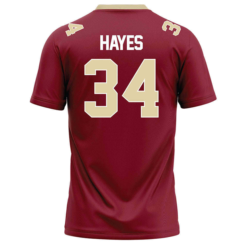 Elon - NCAA Football : Nathan Hayes - Maroon Football Jersey-1