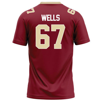 Elon - NCAA Football : Eli Wells - Maroon Football Jersey-1