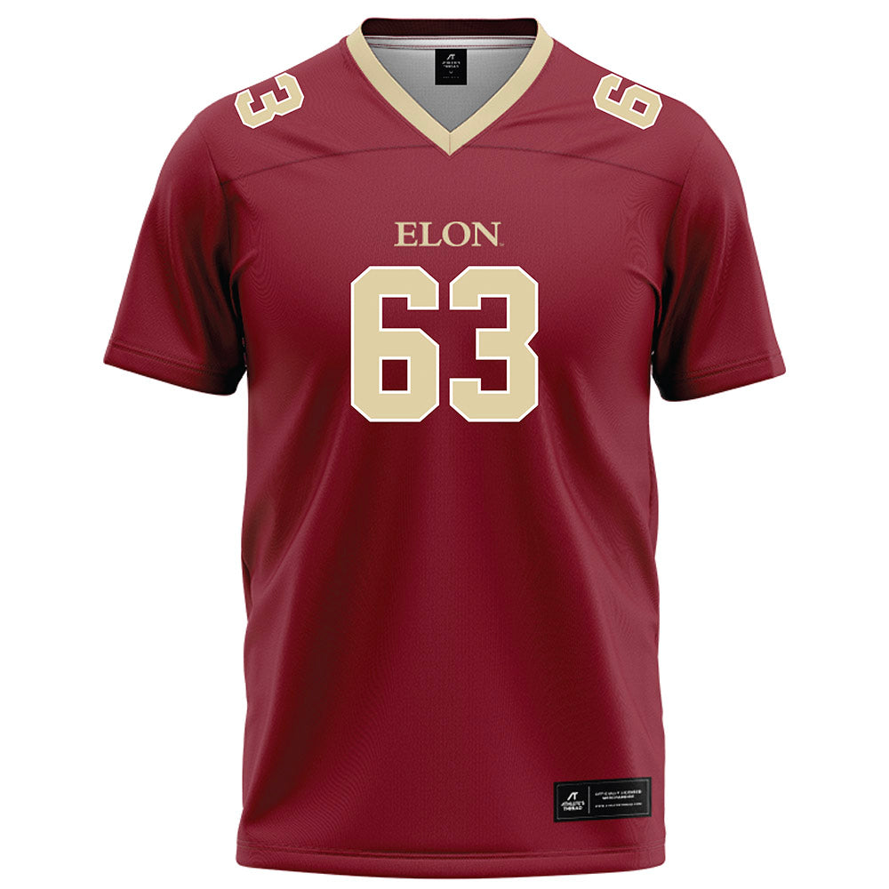 Elon - NCAA Football : Will Tellers - Maroon Football Jersey-0