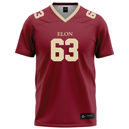 Elon - NCAA Football : Will Tellers - Maroon Football Jersey-0