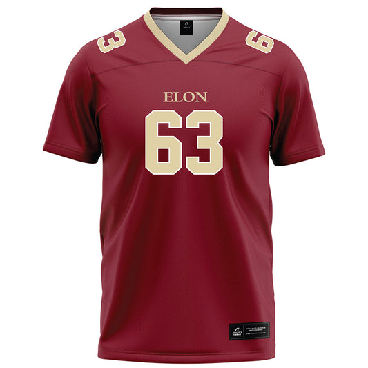 Elon - NCAA Football : Will Tellers - Maroon Football Jersey-0