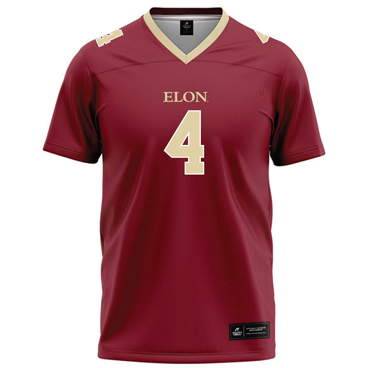 Elon - NCAA Football : Nhycer Kelly - Maroon Football Jersey-0